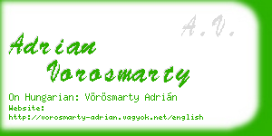 adrian vorosmarty business card